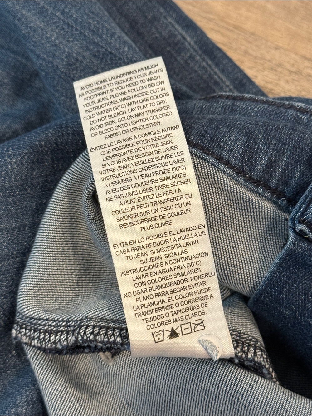 FRAME Le Slim Patch Pocket Palazzo Jeans Thunderstorm Comfort Stretch Denim 27 - Picture 10 of 12